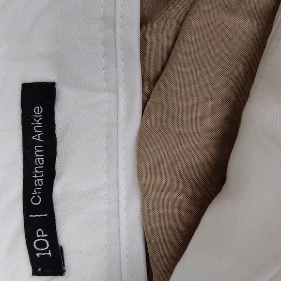 Talbots Chatham Ankle Petite White High Rise Straight Leg Casual Pants - Picture 7 of 14